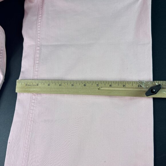 Risen Jeans Women's 32x31* High Rise Wide Leg Pink Stretch Raw Hem Denim Tag 30 - Picture 13 of 16